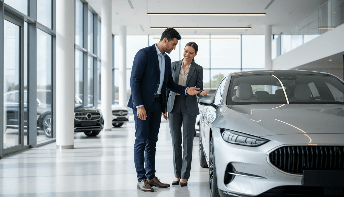 Red compact hatchback