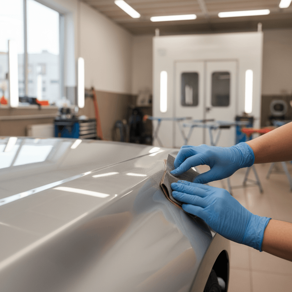 Panel beating and bodywork repair in progress at Gearlock Autos workshop