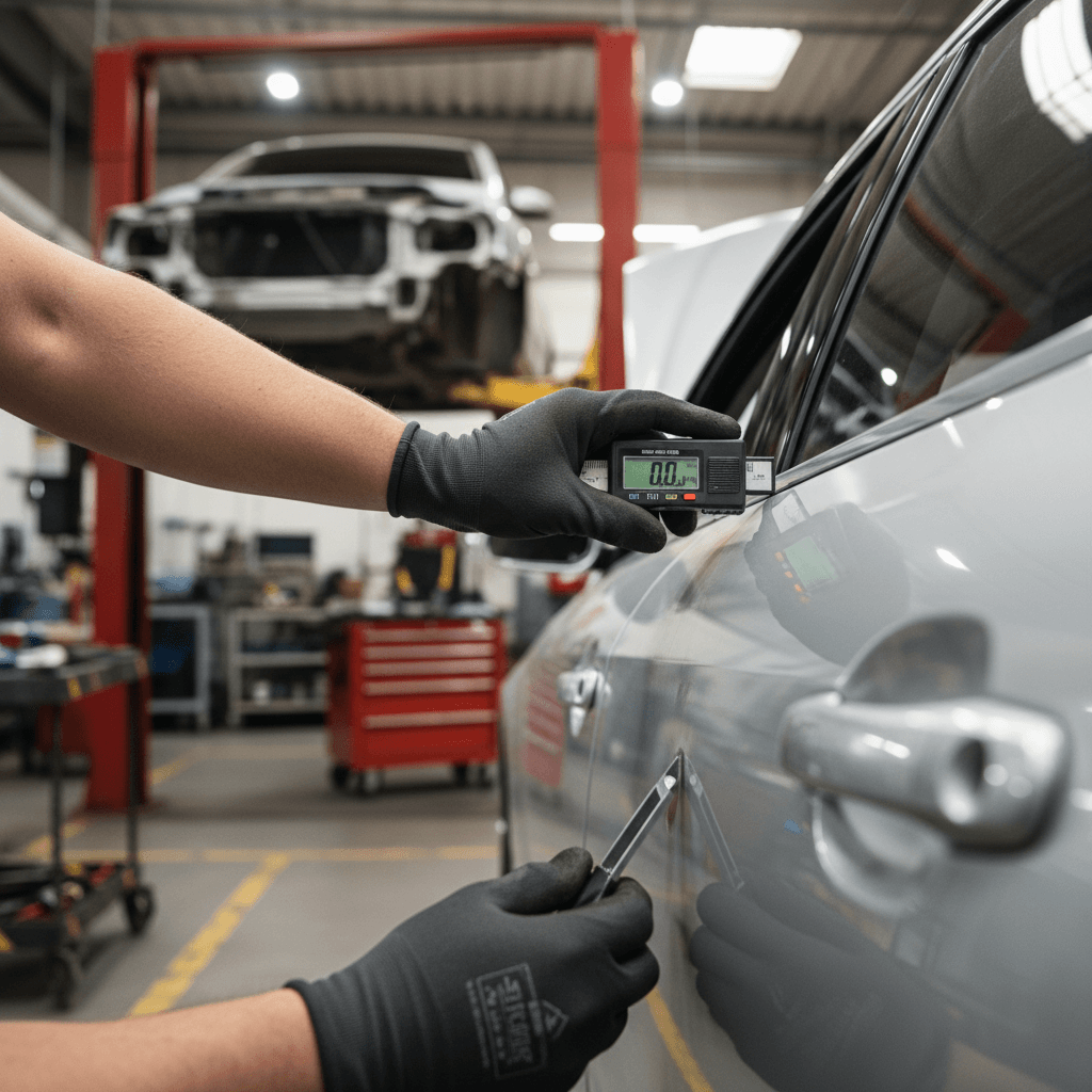 Quality inspection of completed bodywork repairs